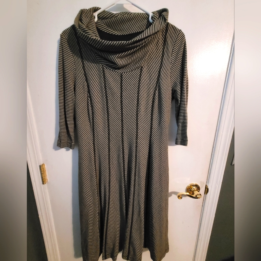 Cowl Neck long sleeve dress